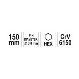 Yato 150 mm / 3.0 mm Pin Punch, YT-47142