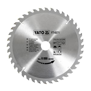 Yato 10 inch / 250 mm TCT Circular Saw Blade For Wood (40 Teeth), YT-6071