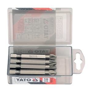 Yato PZ2 x 50 mm Length Pozidriv Screwdriver Bits (Pack of 10 Pcs), YT-78155