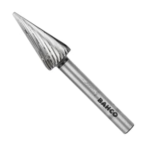 Bahco 10 x 60 mm Conical Pointed Nose Tungsten Carbide Rotary Burr, AS 4