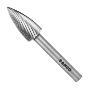 Bahco 12 x 75 mm Arch Pointed Nose Tungsten Carbide Rotary Burr, TS 3