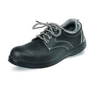 Udyogi EDGE Series Micro Fibre Safety Shoes - Steel Toe (Black), EDGE MF BLK