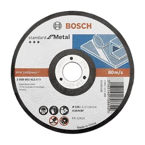 Bosch 100 x 1.2 mm Cutting Discs Standard For Metal (Pack of 25 Pcs), 2 608 600 663