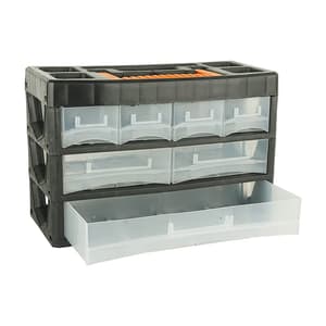 Black+Decker 7 Drawers Small Portable Cabinet For Multi-Purpose Home / Tool Storage With Carry Handle, BDST73829-8