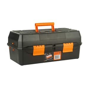 Black+Decker 17 Inch Plastic Cantilever Tool Box With Inner Transparent Lid, BST81541