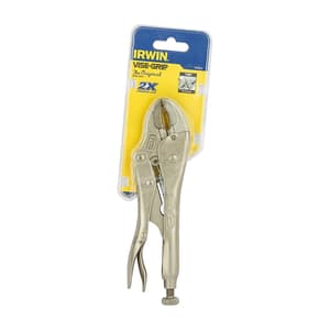 Irwin 7 inch / 175 mm Curved Jaw Locking Plier With Wire Cutter, T0702EL4