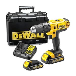 Dewalt 18V / 13mm Cordless Hammer Drill Machine Driver With 2x1.5Ah Li-ion batteries (With 100 PCs Accessory Kit), DCD776S2A-IN