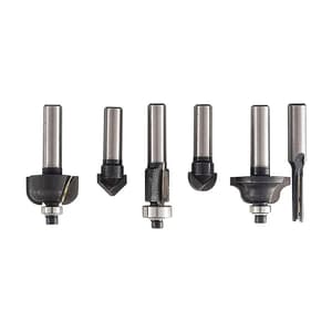 Stanley 8mm 1200W Variable Speed Plunge Router With 6 Router Bits, SRR1200-IN