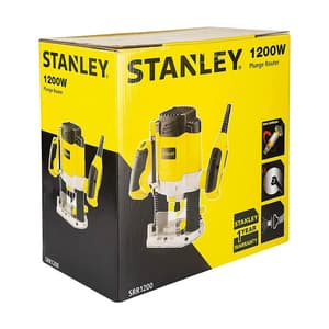 Stanley 8mm 1200W Variable Speed Plunge Router With 6 Router Bits, SRR1200-IN