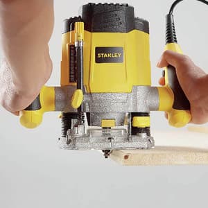 Stanley 8mm 1200W Variable Speed Plunge Router With 6 Router Bits, SRR1200-IN