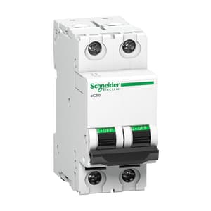 Schneider Electric 40 Amp AC Miniature Circuit Breakers - xC60 (2 Pole & B Curve), A9N2P40B