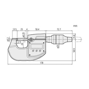 Mitutoyo 0 - 1 inch ABSOLUTE High-Accuracy Digital Micrometer, 293-130-20
