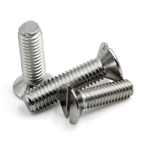 TB Basics M16 x 30 mm S.S 304 CSK Slotted Head Machine Screws (Pack of 10 Pcs)