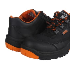 Black+Decker Lace Up Leather Heavy Duty Safety Shoe - Composite Toe (Black), BXWB0161IN