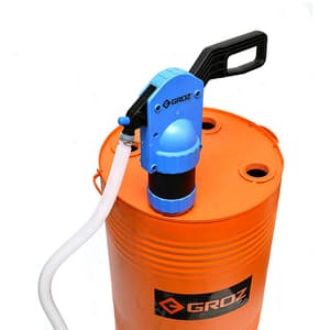 Groz 500 ml Plastic Lever Action Drum Pump For High Viscosity Oils, Agricultural Chemicals, & Other Water-Based Media, PLP/02