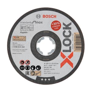 Bosch 125 x 1 mm X-LOCK Standard For Inox Straight Cutting (Pack of 25 Pcs), 2 608 619 262