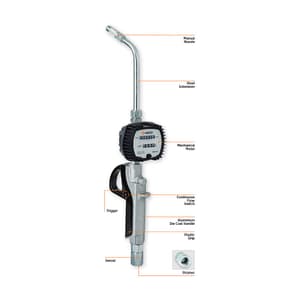 Groz 1 - 30 LPM Mechanical Oil Control Gun With Steel Extension & Manual Non Drip Nozzle, OM/10/OGN/RM/B