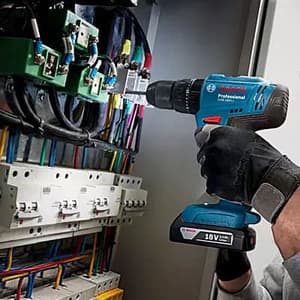 Bosch 18V / 13 mm Li-ion Professional Cordless Impact Drill Drivers with 1 x 2.0 Ah Batteries & Charger, GSB 183-LI