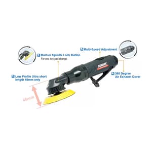 Sumake 76 mm / 3 inch Extensive Air Angle Polisher with Pad, ST-AP1063H