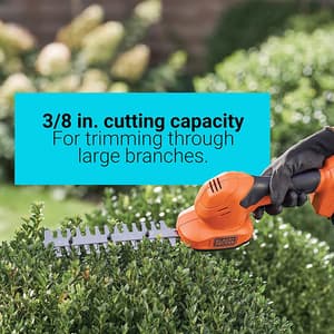 Black+Decker 20V Cordless 2 In 1 Shear Shrubber Kit, BCSS20D1-B1
