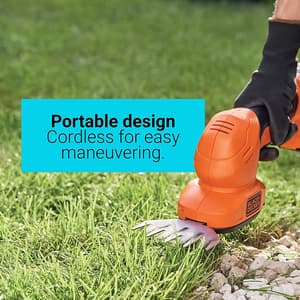 Black+Decker 20V Cordless 2 In 1 Shear Shrubber Kit, BCSS20D1-B1