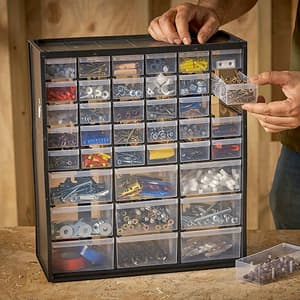 Stanley Multi-Purpose Storage Bin With 30 Small Drawers & 9 Large Drawers, 1-93-981