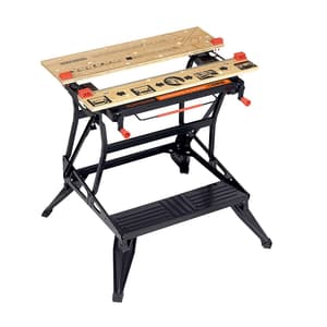 Black+Decker Deluxe Large Workbench With Vertical Clamping & 250 Kg Load Capacity, WM825-XJ