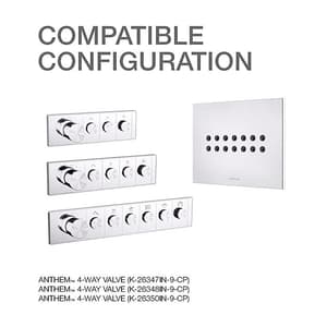 Kohler Beitou Moving Water Tile / Body Shower In Polished Chrome Finish (Pack Of 2 Pcs), K-22957T-CP