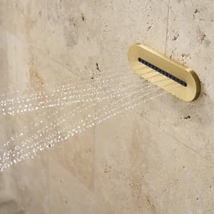 Kohler Statement Oblong Vichy Water Tile / Body Shower In Polished Chrome Finish, K-26300IN-CP