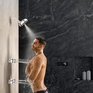 Kohler Statement Round Adjustable Deep Massage Body Spray In Polished Chrome Finish, K-26299IN-CP