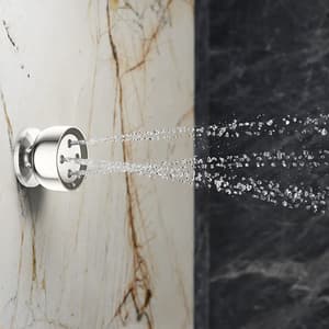 Kohler Statement Round Adjustable Deep Massage Body Spray In Polished Chrome Finish, K-26299IN-CP