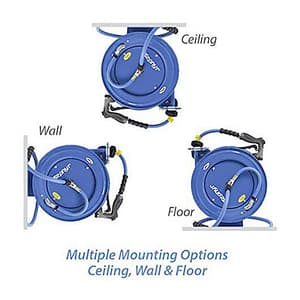 Zephyr 15 Mtr / 13 mm Heavy-Duty Auto-Retractable Water & Garden Hose Reel with 8-Mode Water Spray Gun, ZWR1315HD