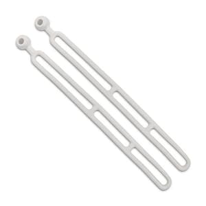 BluBird 16 inch Heavy Duty Expandable Rapid Tie Adjustable Strap / Indoor Outdoor Ball Ties Cord - White (Pack of 2 Pcs), BBRT01-WT