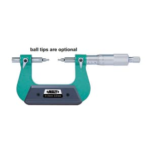 Insize 0 - 25 mm Gear Tooth Micrometer (Without Tips), 3291-25