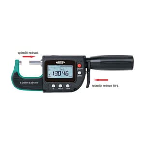 Insize 0 - 25 mm Digital Micrometer with Data Interface, 3358-25