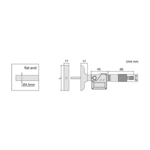 Insize 0 - 100 mm Digital Depth Micrometer, 3540-100