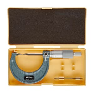 Mitutoyo 0 - 25 mm / 30 Degree Point Micrometer with Carbide Tip, 112-213