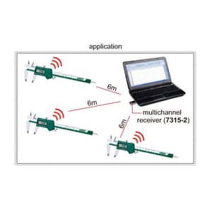 Insize 150 mm / 6 Inch Stainless Steel Wireless Digital Caliper, 1113-150