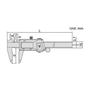 Insize 150 mm / 6 Inch Stainless Steel Wireless Digital Caliper, 1113-150