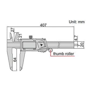 Insize 300 mm / 12 inch Heavy Duty Digital Caliper, 1196-300