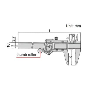 Insize 150 mm / 6 inch Left Hand Digital Caliper, 1130-150