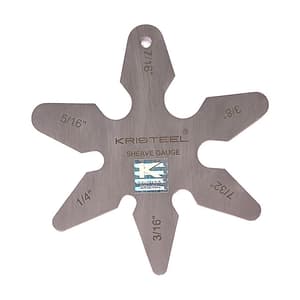 Kristeel 3/16 - 7/16 inch - 6 Sizes Sheave Gauge (Type B), 3239