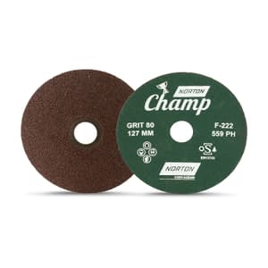 Norton Champ 127 mm x 22.23 mm / 80 Grit Fibre Disc (Pack of 200 Pcs), GC25H