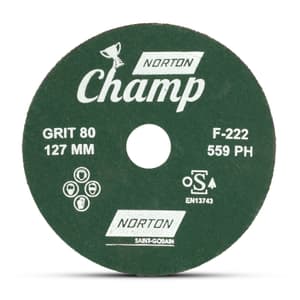 Norton Champ 127 mm x 22.23 mm / 80 Grit Fibre Disc (Pack of 200 Pcs), GC25H