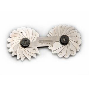 Kristeel 1 - 25 mm / 53 Blades Radius Gauge (3 Size Set), 1512 ABC