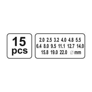 Yato 15 Pcs Punch Sets, YT-3591