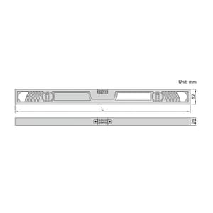 Insize 80 cm Aluminium Alloy Level, 4911-800