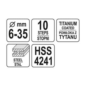Yato 6-35 mm Step Drill Bit, YT-44739
