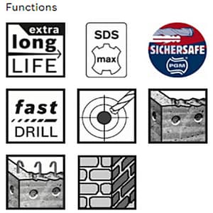 Bosch 25 x 720 mm SDS Max - 8x Hammer Drill Bit, 2 608 578 640