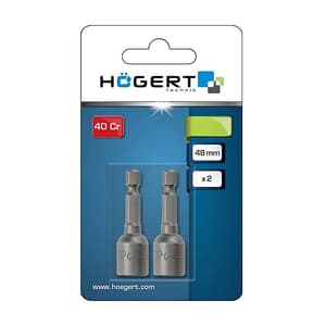 Hogert 12 mm / 1/4 inch Sq. Drive Nutsetter (Pack of 2 Pcs), HT1S459